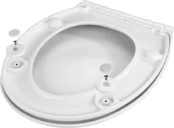 WENKO WC Bril Gubbio - Antibacterieel Wit Duroplast - Easy-Close Sluiting - Fix-Clip Bevestiging In RVS - Belastbaar Tot 350 Kg - Toiletbril - Toiletzitting -Mooie Badkamer 1200x885