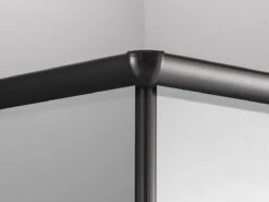 Merkloos Douchecabine Vierkant - 90x90x200cm 6 Mm - Nano Anti Kalk Veiligheidsglas - Zwart Aluminium Omlijsting -Mooie Badkamer 1200x900 110