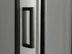 Merkloos Douchecabine Kwartrond 90x90x200 Cm 6 Mm Nano Anti Kalk Veiligheidsglas Met Zwart Aluminium Omlijsting -Mooie Badkamer 1200x900 91