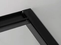 Merkloos Douchecabine Kwartrond 90x90x200 Cm 6 Mm Nano Anti Kalk Veiligheidsglas Met Zwart Aluminium Omlijsting -Mooie Badkamer 1200x900 98