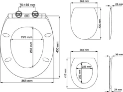 Tiger Boston - Toiletbril - WC Bril - Duroplast - Wit / RVS Geborsteld -Mooie Badkamer 1200x901