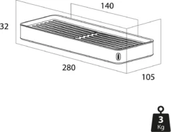 Tiger Carv - Planchet 28 Cm - Zwart -Mooie Badkamer 1200x923