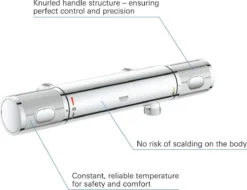 GROHE Grohtherm 1000 Performance Thermostatische Douchekraan - 12cm - Zonder Koppelingen - Chroom - 34778000 -Mooie Badkamer 1200x923 6