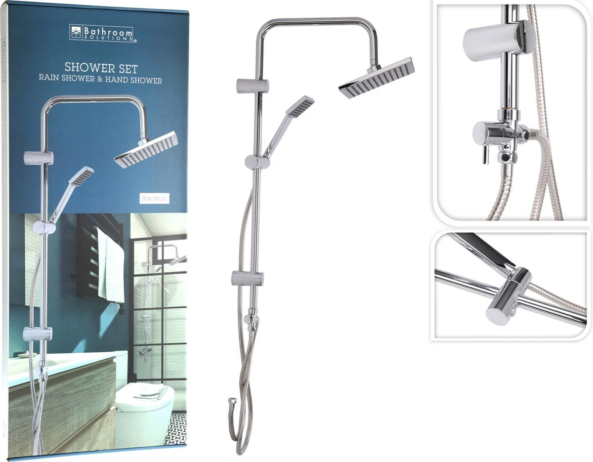 Bathroom Solutions Regendouche Set MET Handdouche 150cm 3 Bathroom Solutions Regendouche Set MET Handdouche 150cm - Afbeelding 3