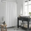 MLN Basics® Douchegordijn | Wit | 180x200 Cm | Inclusief Ringen | Anti-schimmel