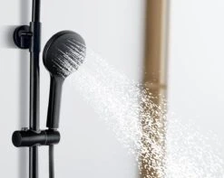 LOMAZOO Regendouche Met Thermostaatkraan - Doucheset Zwart - Regendoucheset - Zwart [COOPER] -Mooie Badkamer 1200x958