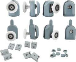 Reserve Wieltjes Voor Douchedeur – Douche Deur Rollers – Wielen Douchedeur – Loopwielen – Katrollen – Set Van 4 Onder En 4 Boven