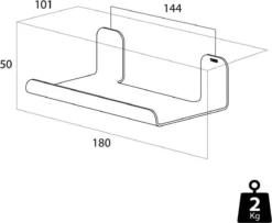 Tiger Colar - Planchet 18 Cm - Zwart -Mooie Badkamer 1200x984