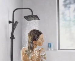 SCHÜTTE Mallorca Douchesysteem - Regendouche - 95 Cm Stang - Wandhouder In Hoogte Verstelbaar - Mat Zwart 13 SCHÜTTE Mallorca Douchesysteem - Regendouche - 95 Cm Stang - Wandhouder In Hoogte Verstelbaar - Mat Zwart -Mooie Badkamer 1200x988 5