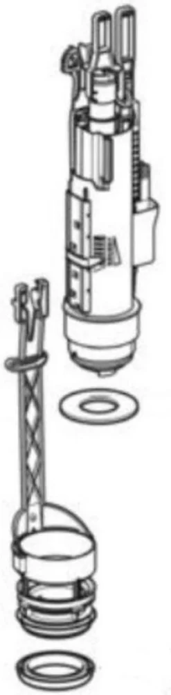 Geberit - Spoel/bodemventiel Met Houder Tbv UP320/UP100/Delta -Mooie Badkamer 296x1200