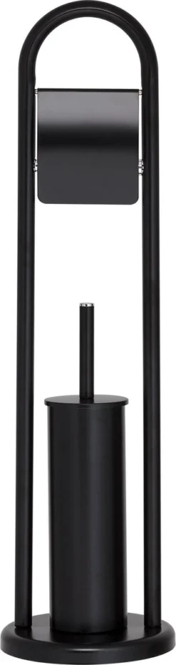 Sealskin Acero Toiletbutler Vrijstaand - Toiletborstel Met Houder - Toiletrolhouder Met Klep - Zwart