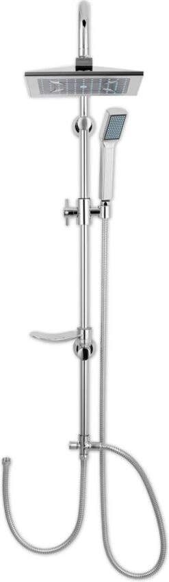 Lifa Bathing Zilveren Douchesysteem - Verstelbare Doucheset - RVS En ABS - Regendouche En Handdouche - Chroom - Incl. Bevestigingsmateriaal -Mooie Badkamer 349x1200 1