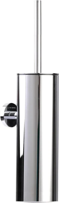 LIVINQ Toilet Borstel Houder Chroom - Wc Borstel Houder - Toiletborstelhouder Hangend