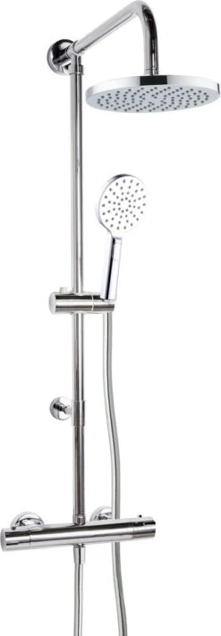 4bathroomz® Regendouche Chroom Met Thermostaatkraan - 20cm Douchekop