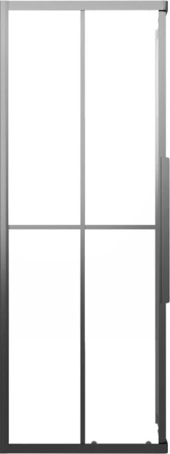 Furniture Limited - Douchecabine 70x70x180 Cm Mat ESG Zwart -Mooie Badkamer 451x1200 1