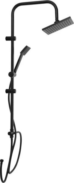 Relaxwonen - Regendouche Set Zwart Met Handdouche - Extra Stevig