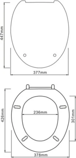 SCHÜTTE WC-Bril 10220 DUROPLAST - Antibacterieel - Soft Close - Gelakt - Wit -Mooie Badkamer 577x1200 1