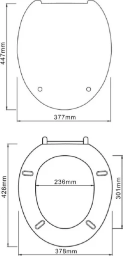 SCHÜTTE WC-Bril 10220 DUROPLAST - Antibacterieel - Soft Close - Gelakt - Wit -Mooie Badkamer 577x1200
