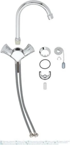 GROHE Costa-L Wastafelkraan - Met Ketting - Chroom -Mooie Badkamer 581x1200 1