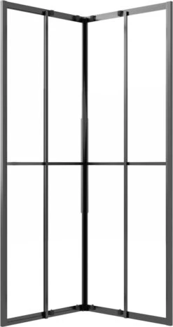 Furniture Limited - Douchecabine 70x70x180 Cm Mat ESG Zwart -Mooie Badkamer 636x1200 3