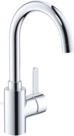 GROHE Eurosmart Cosmopolitan Wastafelkraan - Hoge C-uitloop - Met Trekwaste - Chroom - 32830001 -Mooie Badkamer 653x1200