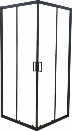 Merkloos Douchecabine Vierkant - 90x90x200cm 6 Mm - Nano Anti Kalk Veiligheidsglas - Zwart Aluminium Omlijsting -Mooie Badkamer 657x1200 2