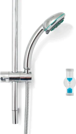 Merkloos Douchetimer - Douchewekker - Doucheklok - Showertimer - Met Zuignap - Waterbesparende - Zandloper - 4 Minuten - Blauw -Mooie Badkamer 683x1200