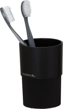 Sealskin Brave Tandenborstelbeker Vrijstaand - Zwart -Mooie Badkamer 693x1200