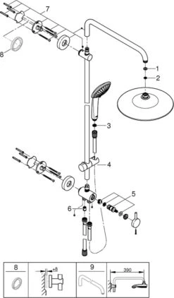 GROHE QuickFix Vitalio Joy 260 Regendouche - Ø 26 Cm - 3 Straalsoorten - Zonder Thermostaatkraan -Mooie Badkamer 703x1200 1