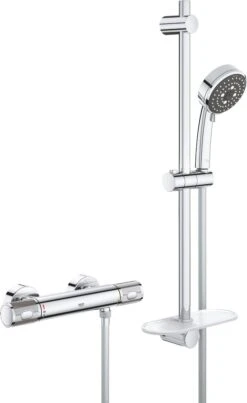 GROHE QuickFix Precision Feel Thermostatische Douchekraan - Met Glijstangset - EcoJoy - CoolTouch - Chroom - 34791000
