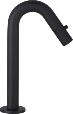 Saqu Tube - Fonteinkraan - Wastafelkraan Voor Het Toilet - Koudwaterkraan - Mat Zwart - C-uitloop