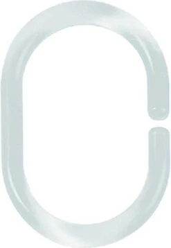 Differnz Douchegordijnringen - Transparant - Kunststof - 6 X 4 Cm - 12 Stuks -Mooie Badkamer 827x1200 1