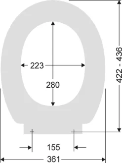 Plieger Royal Toiletbril – Wc Bril Wit – Wc Brillen Met Deksel – RVS Bevestiging -Mooie Badkamer 901x1200