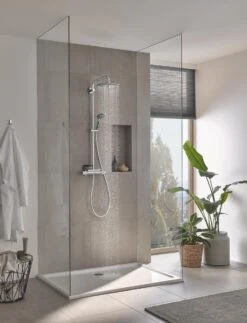 GROHE QuickFix Vitalio Joy 260 Regendouche - CoolTouch - Met Planchet - ø 26 Cm - Chroom -Mooie Badkamer 918x1200