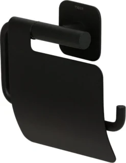 Tiger Colar - Toiletrolhouder Met Klep - Zwart -Mooie Badkamer 929x1200