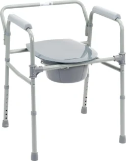 Merkloos Inklapbare Toiletstoel / Opvouwbare Postoel / Toiletverhoger / Toilet Sta Op Hulp 3 In 1. WC Stoel Inklapbaar / Opvouwbaar