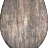 SCHÜTTE WC-Bril 82368 OLD WOOD - Duroplast - Soft Close - Afklikbaar - RVS-Scharnieren - Decor - 3-zijdige Print
