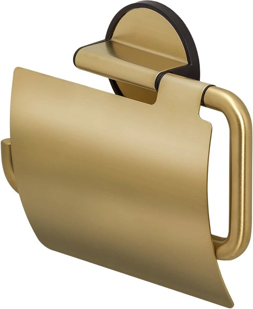 Tiger Tune Toiletaccessoires 3st. Incl. WC/Toilet Borstel, Rolhouder & Handdoekhaak - Messing/Zwart 5 Tiger Tune Toiletaccessoires 3st. Incl. WC/Toilet Borstel, Rolhouder & Handdoekhaak - Messing/Zwart - Afbeelding 5