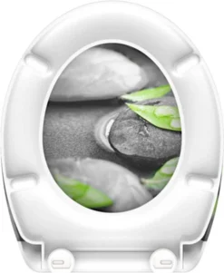 SCHÜTTE WC-Bril 82374 STONE - Duroplast - Soft Close - Afklikbaar - RVS-Scharnieren - Decor - 3-zijdige Print -Mooie Badkamer 985x1200