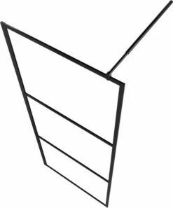 VidaXL Inloopdouchewand Transparant 90x195 Cm ESG-glas Zwart -Mooie Badkamer 997x1200 1